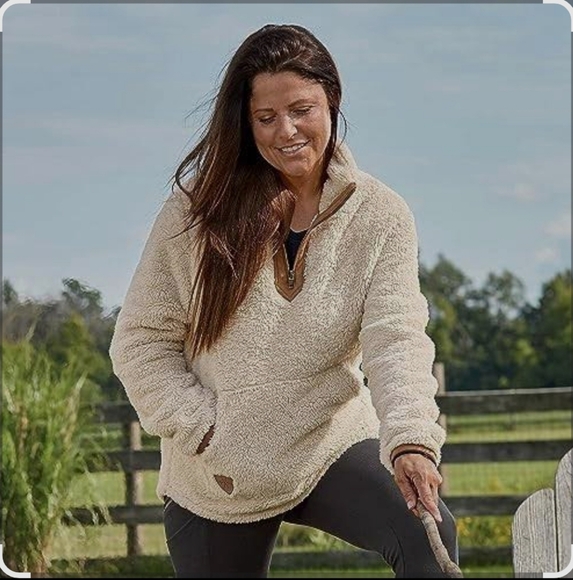 Legendary Whitetails Sweaters - Legendary Whitetails Cream and Brown Knit Sweater Cozy Chunky Design